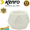 Kenro White Geometric Tealight Holder Pearl
