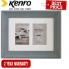 Kenro Bergamo Rustic Grey Collage Frame to hold 2 photos 6x4 Inches