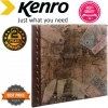 Kenro 7x5 Inches Inches 13 x 18cm Old World Map Memo Album 200