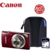 Canon IXUS 185 Camera Kit inc 8GB SD Card and Case - Red