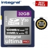 Integral 32GB High Speed V30 100mb Class 10 UHS-I U3 SDHC Card