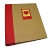 Dorr Green Earth Red Heart Traditional Photo Album - 100 Sides