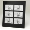Kenro Black 6x4-Inch - 6 Apertures Glass Frame