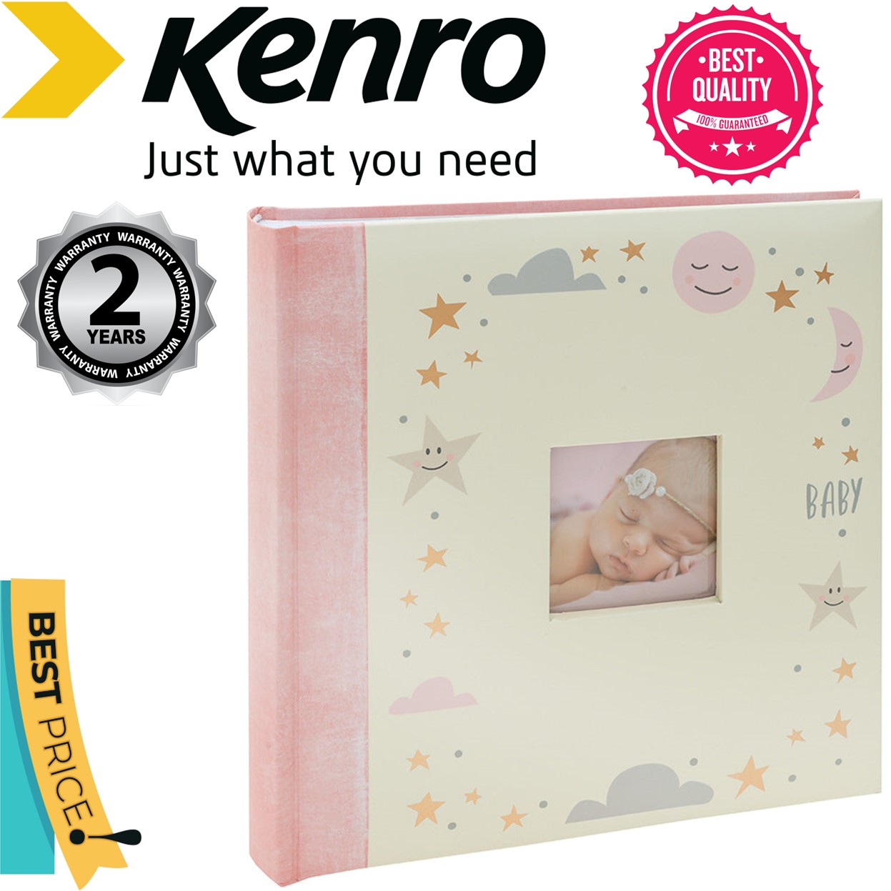 Kenro 6x4 Inches Sun, Moon & Stars Baby Memo Album