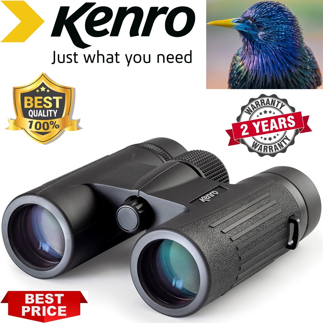 Kenro 8x32 Waterproof Binoculars