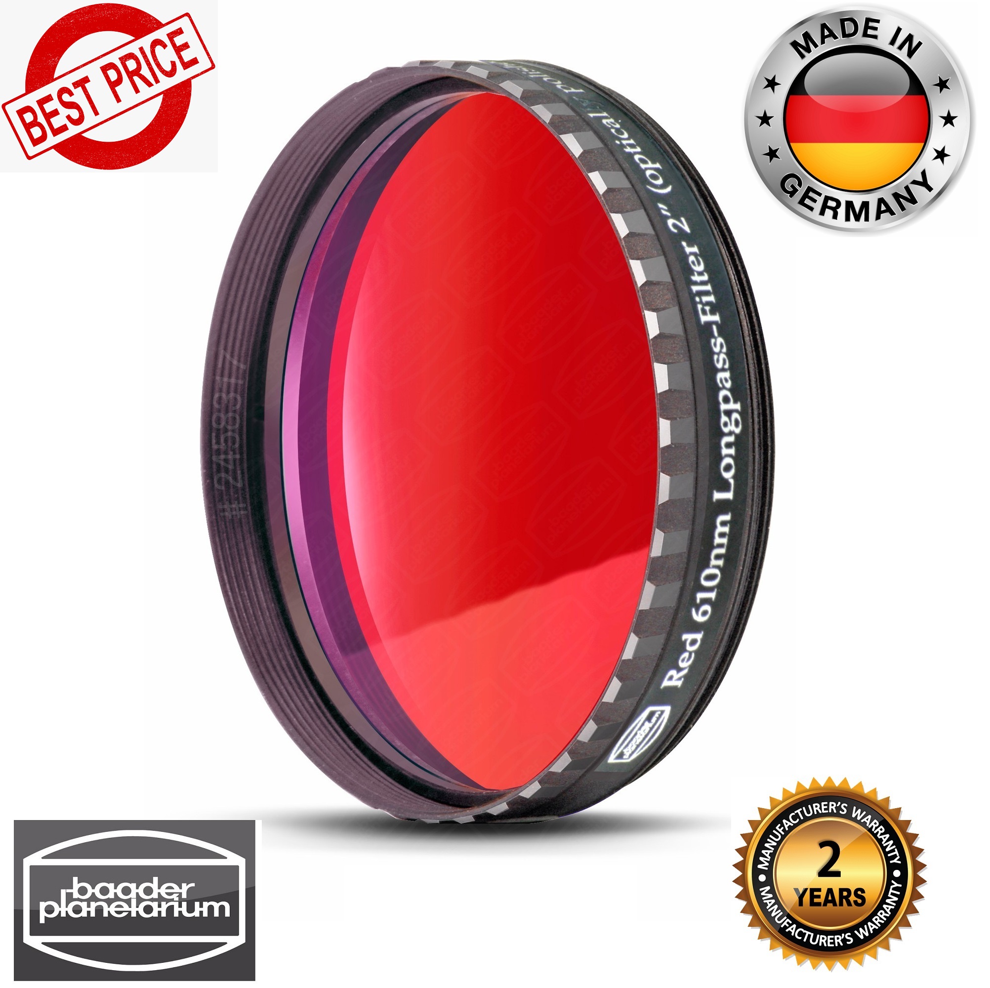 Baader 610nm Colour Filter 2 Red