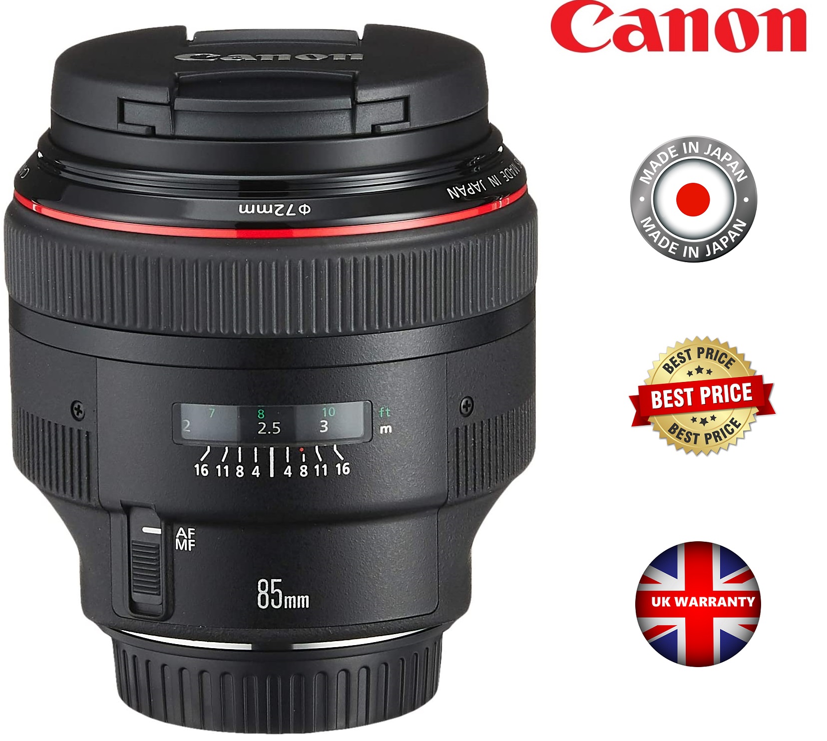 Canon 85mm F1.2L EF Mark II USM Auto Focus Telephoto Lens