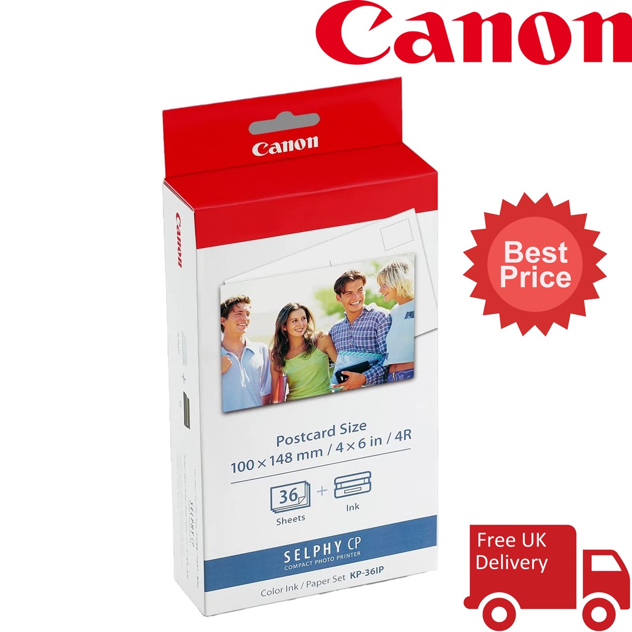 Canon KP-36IP Ink/Paper for Selphy CP Printers (36x 4x6