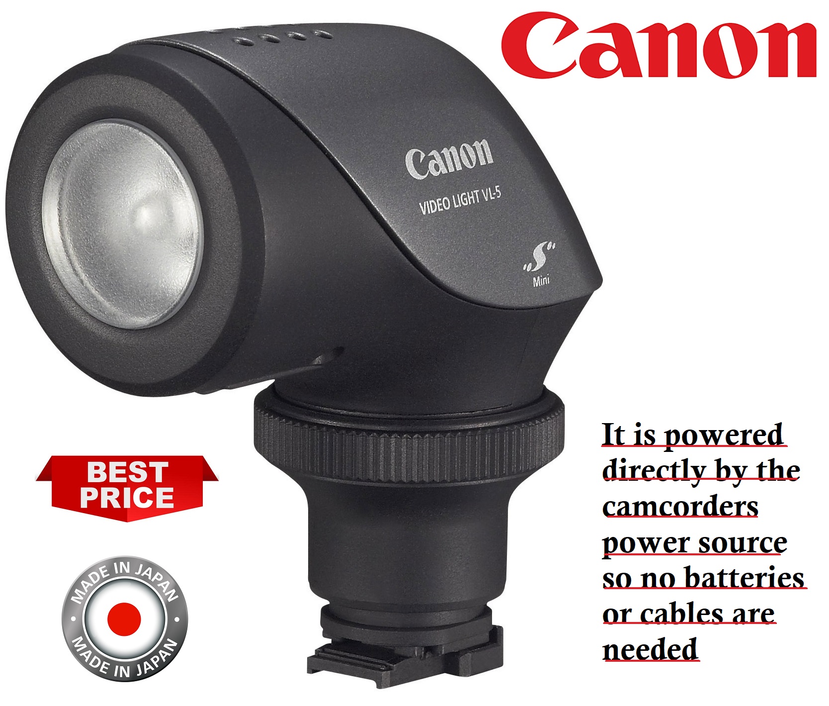 Canon VL-5 Video Light HF11 HG20 HG21 HF G40