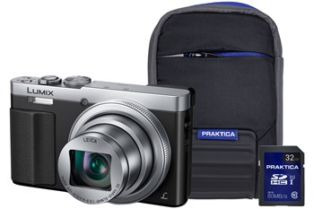 Panasonic DMC-TZ70 Silver Camera Kit inc 32GB Class 10 SDHC Card