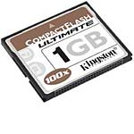 Kingston 1GB CompactFlash Ultimate 100X Card CF/ 1GB-U