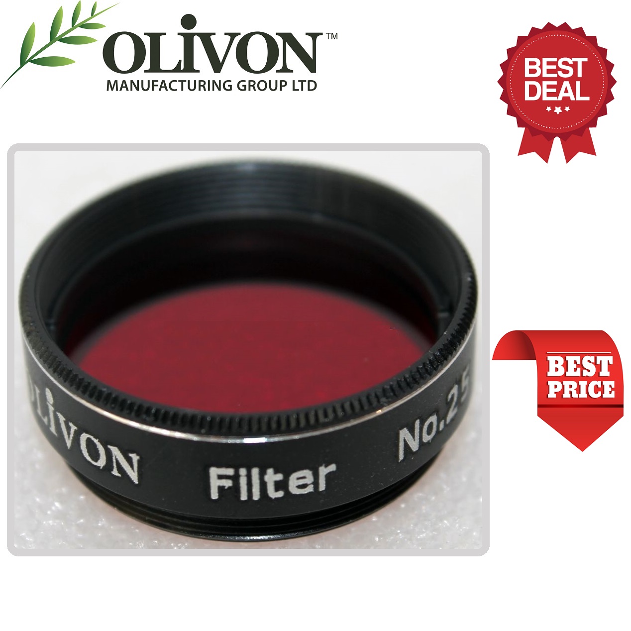 Olivon High Quality DEEP RED #25 Filter (1.25