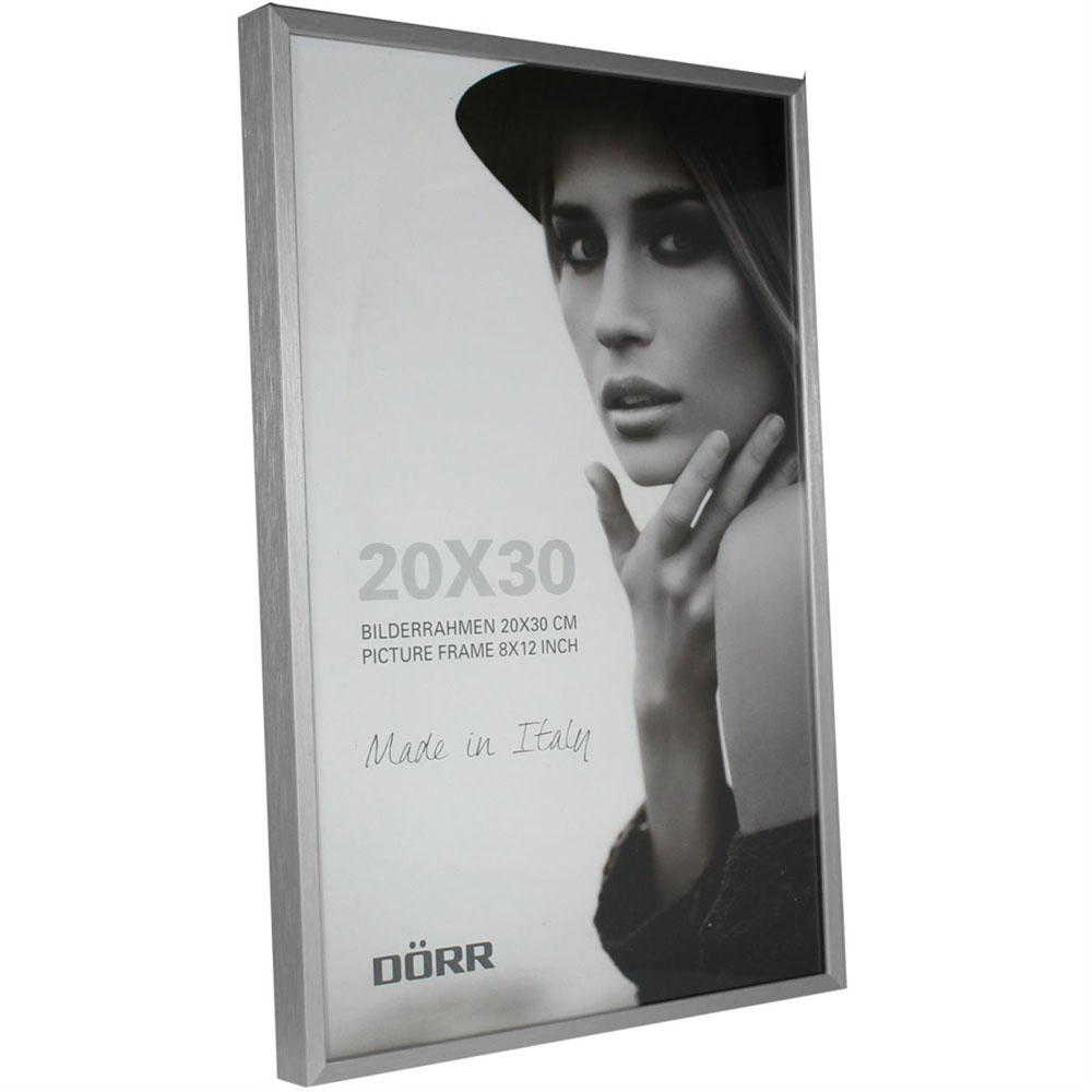 Dorr 12x8-Inch Signa Brushed Aluminium Silver Photo Frame