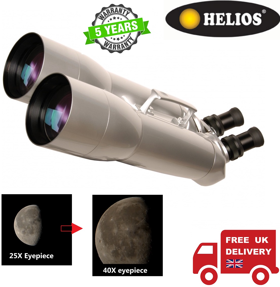 Helios Quantum 5 20/40x100 Observation Binoculars