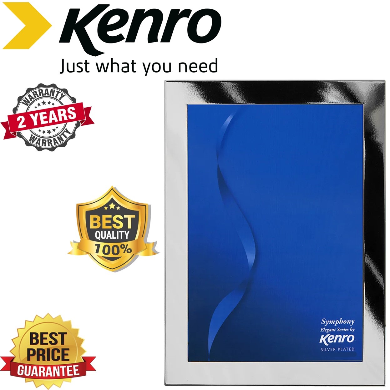 Kenro 8x10 Inches 20x25cm Symphony Elegant Silver Plated Album